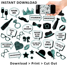 Leuke Bruidsfeest Fotocabine Teal Printbare Access