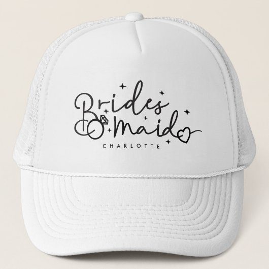 Leuke bruidsmeisje script bruiloft trucker pet (Voorkant)