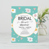 Leuke bruiloft brunch eieren uitnodiging (Staand voorkant)