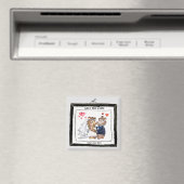 Leuke Bruiloft Cartoon Save the Date Magnets Magneet (Insitu (Vaatwasser))