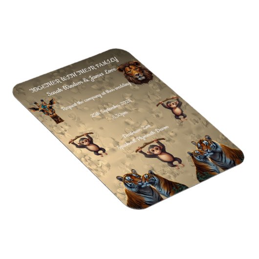 Leuke bruiloft dierentuin magneet (Rechterzijde)