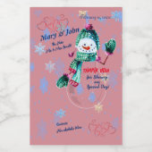 Leuke bruiloft Mini Wijn Etiket (Enkel label)