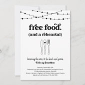 Leuke bruiloft repetitie diner uitnodiging (Voorkant)