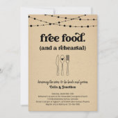 Leuke bruiloft repetitie diner uitnodiging (Voorkant)