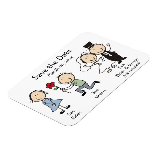 Leuke bruiloft Save the Date Magnets Magneet (Linkerzijde)