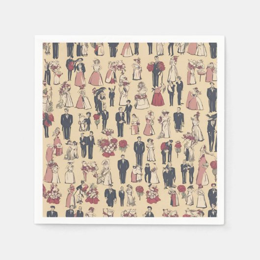 Leuke bruiloft servetten (Voorkant)