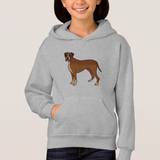 Leuke Bruine Boxer Hondenras Ontwerp (Voorkant)