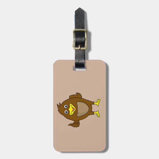 Leuke bruine de douanebagagelabels van het bagagelabel (Voorkant verticaal)