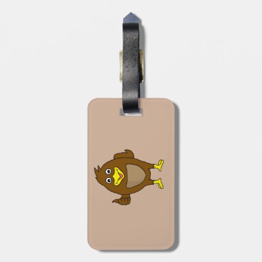 Leuke bruine de douanebagagelabels van het bagagelabel (Achterkant verticaal)