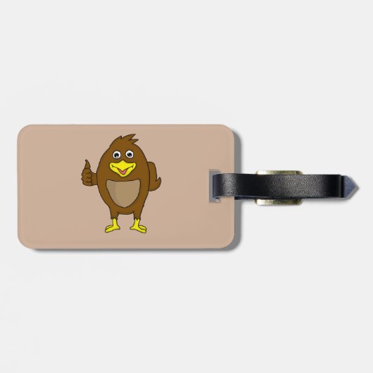 Leuke bruine de douanebagagelabels van het bagagelabel (Achterkant horizontaal)