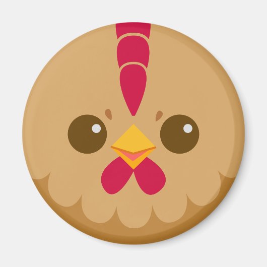 Leuke bruine kip / kip magneet (Voorkant)