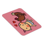 Leuke Bruine Kip Peck op de Wang voor Baby Magneet (Rechterzijde)