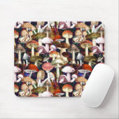 Leuke bruine paddenstoel schimmel tuin patroon muismat (Met muis)