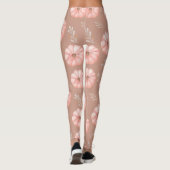 Leuke bruine perzik Waterverf pompoen Herfst Leggings (Achterkant)