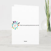 leuke bruine poedelKerstkaart Feestdagen Kaart (Achterkant)