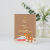 leuke bruine poedelKerstkaart Feestdagenkaart (Staand voorkant)