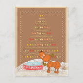 leuke bruine poedelKerstkaart Feestdagenkaart (Voorkant)