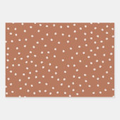 Leuke bruine Stippen Inpakpapier Vel (Voorkant 3)