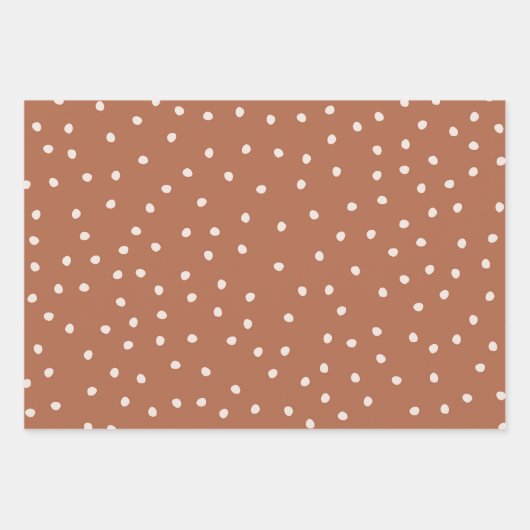 Leuke bruine Stippen Inpakpapier Vel (Voorkant 2)