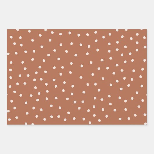 Leuke bruine Stippen Inpakpapier Vel (Voorkant)