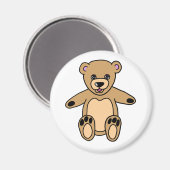 Leuke bruine teddybeer magneet (Voorkant / Achterkant)