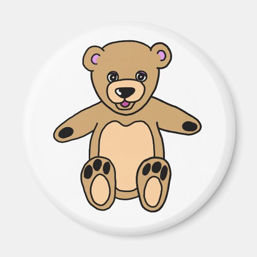Leuke bruine teddybeer magneet (Voorkant)