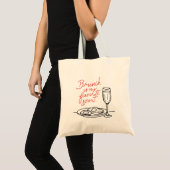Leuke brunch liefhebbers trendy ontbijt Doodle Quo Tote Bag (Voorkant (product))