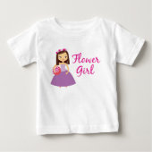 Leuke brunette Bloemenmeisje met bloemenmand (Voorkant)