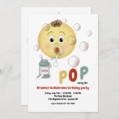 Leuke bubbel feestje kaart (Voorkant / Achterkant)