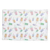 Leuke Bubble Theepatroon Pastel Zachte Kleuren Bab Kussensloop (Achterkant)