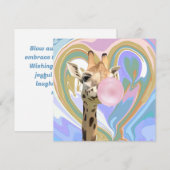 Leuke Bubblegum Blazende Giraffe Vloeibare Swirl B (Voorkant / Achterkant)