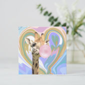 Leuke Bubblegum Blazende Giraffe Vloeibare Swirl B (Staand voorkant)