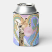 Leuke Bubblegum Blazende Giraffe Vloeibare Swirl B Blikjeskoeler (Blikje Achterkant)