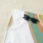 Leuke Bubblegum Blazende Giraffe Vloeibare Swirl B Strandlaken (In situ)