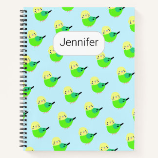 Leuke Budgie Paraket Lover Gift Aangepaste Naam Notitieboek