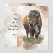 Leuke Buffalo Bizon Wildlife Dierenpark Verjaardag Kaart (Voorkant / Achterkant)