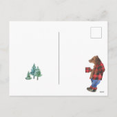 Leuke Buffalo geruite houthakkersbeer Kerst foto Feestdagenkaart (Achterkant)