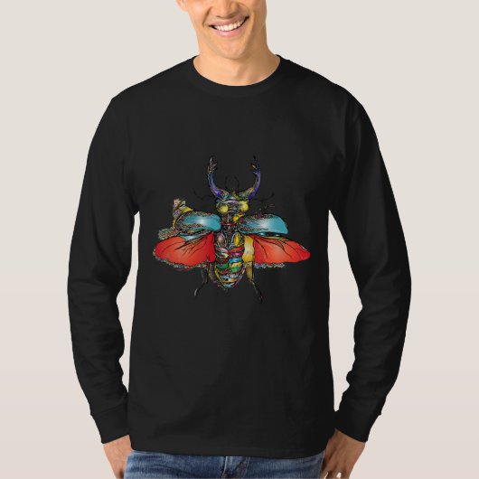 Leuke Bug Insect Kever Kleurrijke Bug Catcher T-shirt (Voorkant)