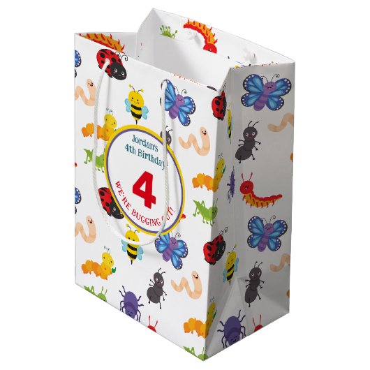 Leuke Bug Party Medium Cadeauzakje (Achterkant Gekanteld)