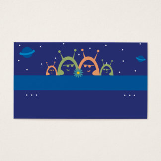 Leuke buitenaardse familie spacemen Planeten Perso Visitekaartjes