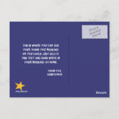 Leuke buitenaardse ufo ruimteschip jongens dank je briefkaart (Achterkant)