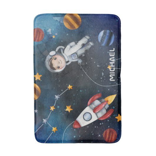 Leuke buitenruimte Astronaut Shuttle gepersonalise Badmat (Voorkant Verticaal)