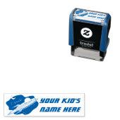 Leuke buitenruimte Kinder Jongens Naam Label Boek  Zelfinktende Stempel (In situ)