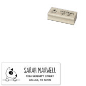 Leuke Bull Terrier Hond Huisdier Adres Rubberstempel (Gestempeld)
