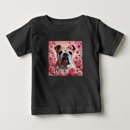 Leuke bulldog baby T-shirt! (Voorkant)
