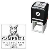 Leuke Bullterrier Custom Dog Adres Stempel (In situ)