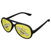 Leuke Bumblebee Cartoon Designer Aviator Zonnebril (Gekanteld)