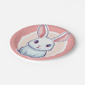 Leuke Bunny afbeelding wegwerp bord (Gekanteld)