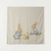 Leuke Bunny Beatrice spelen met speelgoed Wandkleed (Voorkant)