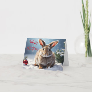 Leuke Bunny Christmas Kaart